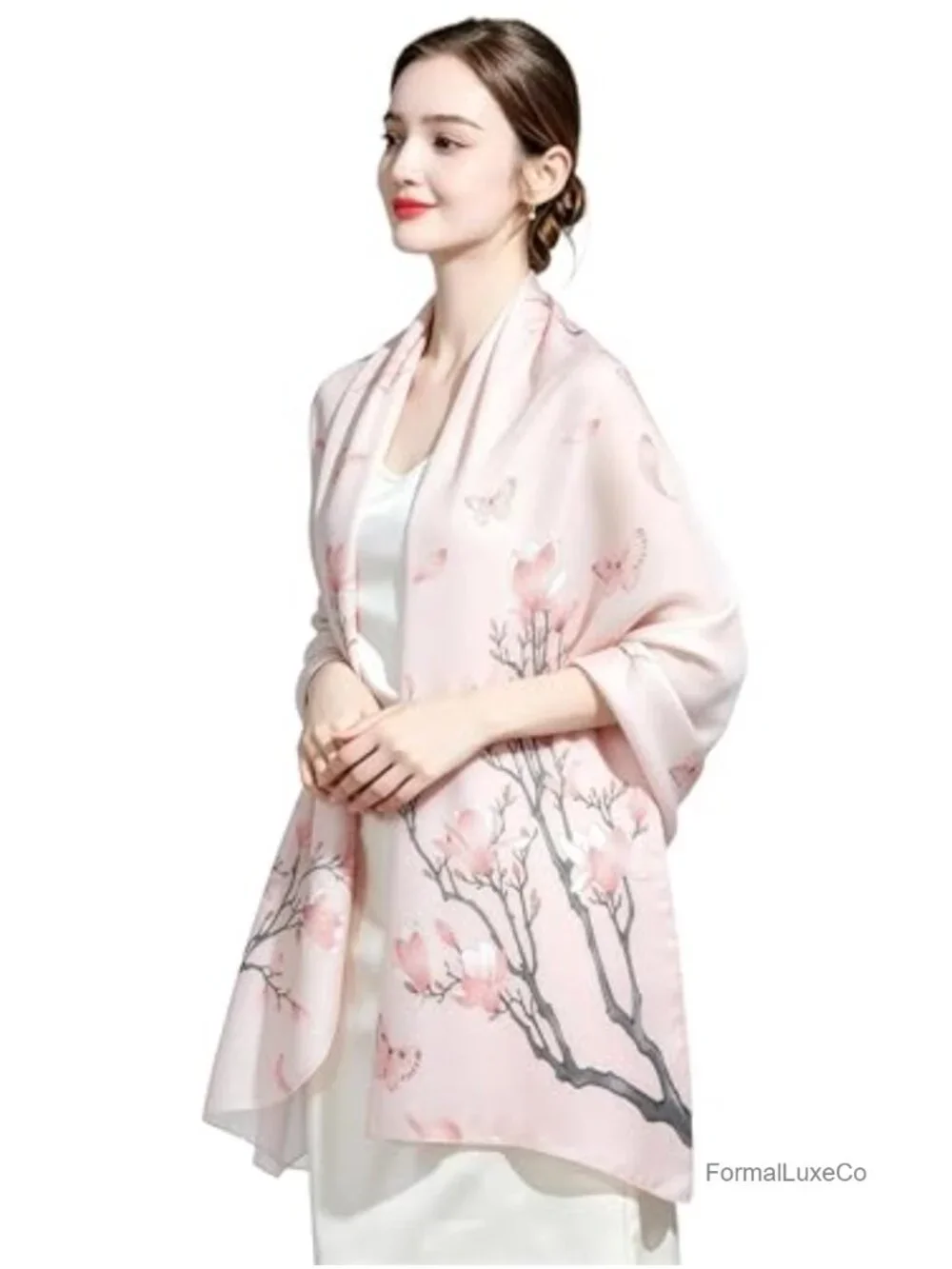 100% Mulberry Silk Scarf - Large Shawl & Head Wrap